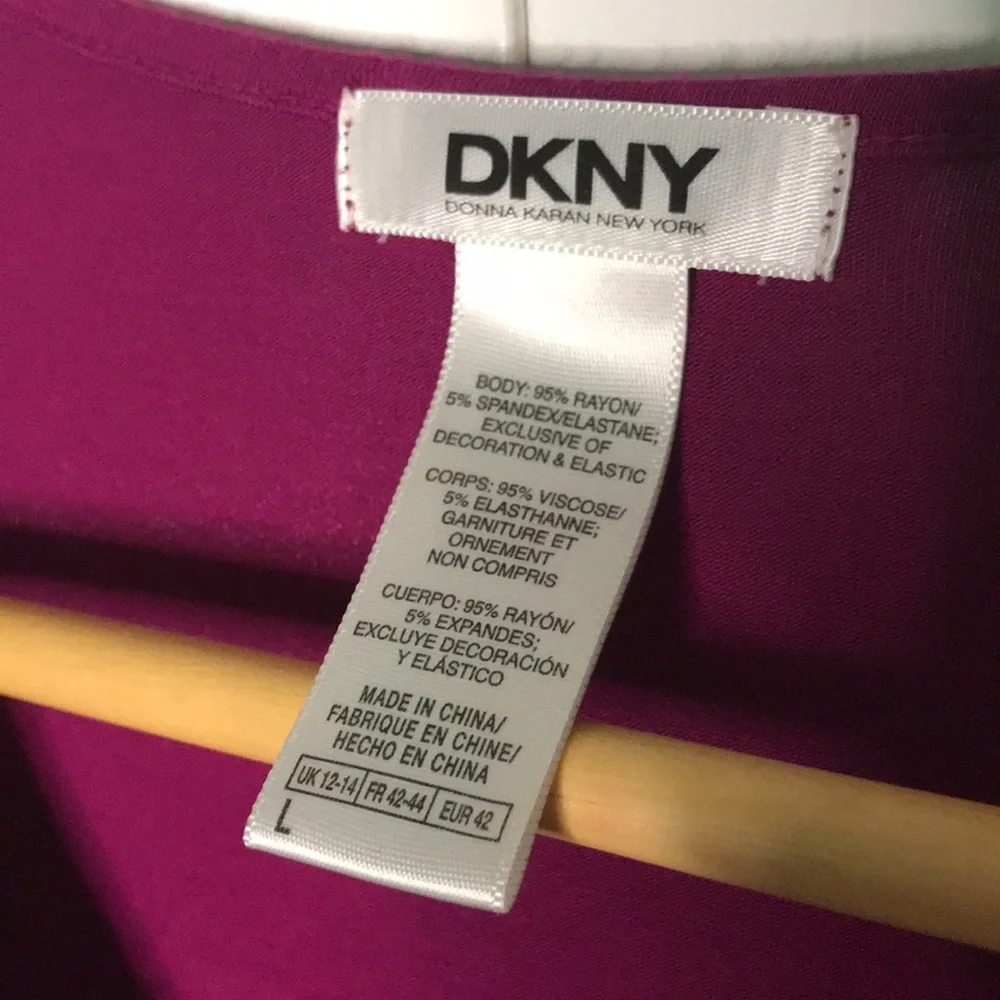 DKNY Button Up Pajama Top Sz L